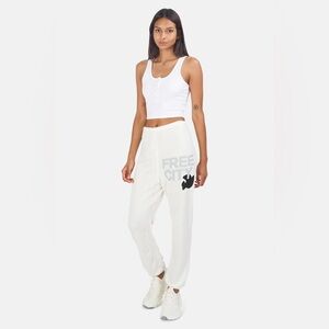 Cream Free City Sweatpants
